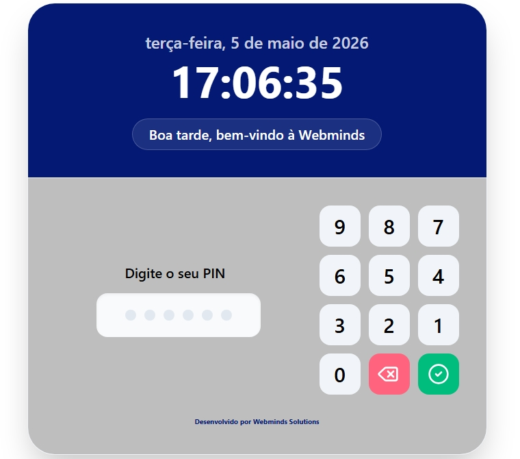 Interface do tablet